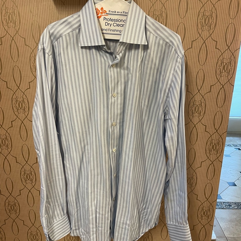 Men’s Ermenegildo Zegna long sleeve dress shirt, sz L